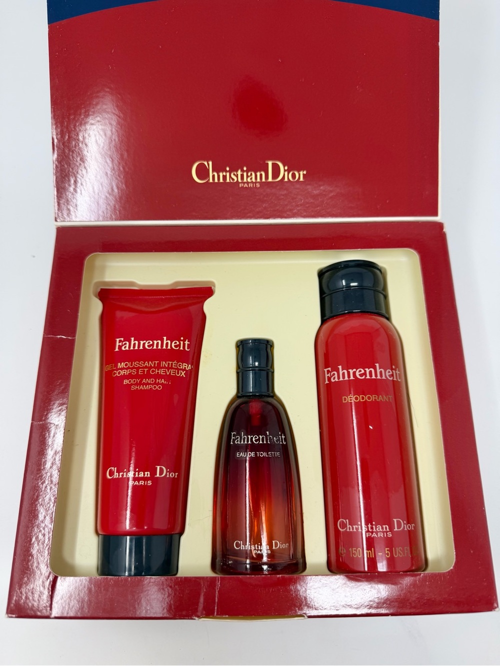 Christian Dior Fahrenheit Bath & Body Set Rare Vintage